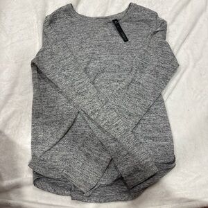 Gray Long Sleeve Top